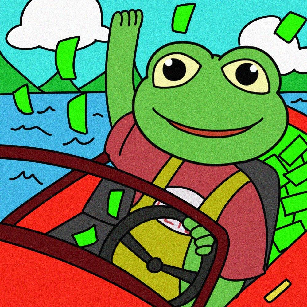 Pepe in money boat